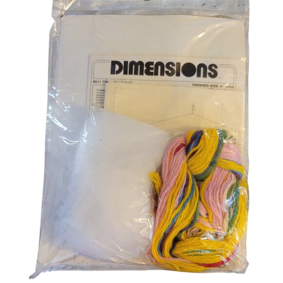 1981 Dimensions Tree Top Angel #8011 Crewel Kit 8" Ornament Arleen Hoeweler - Picture 4 of 11